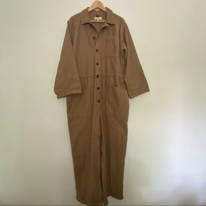 Madewell x As Ever collaboration camel color jumpsuit size XL